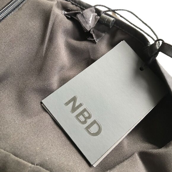 NBD Black Deep V-Neck Sexy Mini‎ Cocktail Slip Dress w Pockets NWT Size S - Picture 9 of 9